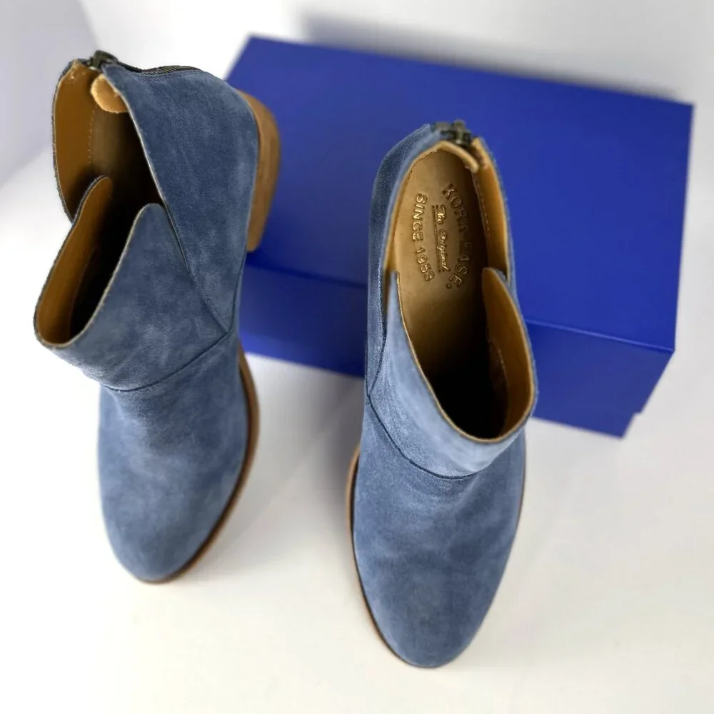 Kork-Ease Ryder Blue Suede Ankle Boots - Picture 7 of 12